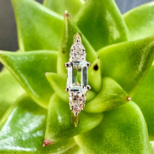 Load image into Gallery viewer, 9ct Yellow Gold Aquamarine and Diamond Ring
