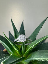 Load image into Gallery viewer, Preloved 9ct White Gold Diamond Halo Ring
