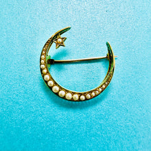 Load image into Gallery viewer, Preloved 15ct Yellow Gold & Pearl Antique Brooch