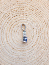 Load image into Gallery viewer, Preloved 9ct White Gold Tanzanite & Diamond Pendant