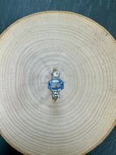 Load image into Gallery viewer, Pre-Loved Natural Ceylon Sapphire & Diamond 3 Stone Ring