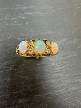 Load image into Gallery viewer, Preloved Victorian 18ct Gold Opal & Diamond Ring