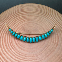 Load image into Gallery viewer, Pre-loved Antique 9ct Yellow Gold and Turquoise Brooch