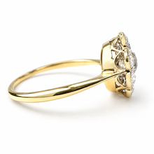 Load image into Gallery viewer, Preloved 18ct Yellow Gold Brown Diamond Daisy Ring, 0.25ct