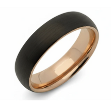 Load image into Gallery viewer, Men's Gold & Black Tungsten Ring