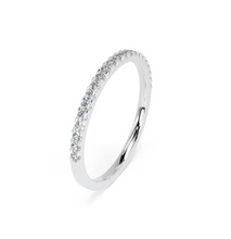 Load image into Gallery viewer, Preloved 9ct White Gold 0.21ct Mini Claw Half Eternity Ring