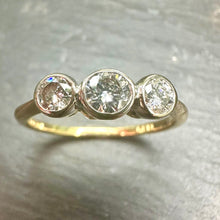 Load image into Gallery viewer, Preloved 18ct 3 Stone Diamond Ring