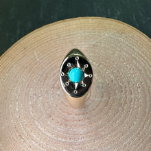 Load image into Gallery viewer, 9ct Gold Signet Ring Set With Turquoise