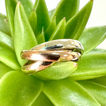Load image into Gallery viewer, Pre-loved 9ct 3 Colour Gold Russian Wedding Ring