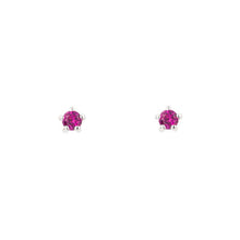 Load image into Gallery viewer, Sterling Silver Pink Crystal Stud Earrings

