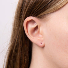 Load image into Gallery viewer, Sterling Silver Pink Crystal Stud Earrings