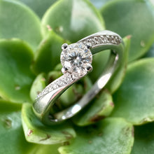 Load image into Gallery viewer, Preloved 18ct Gold 0.20ct Diamond Cross Over Ring