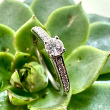 Load image into Gallery viewer, Preloved 18ct White Gold Diamond Engagement Ring