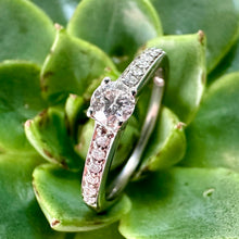 Load image into Gallery viewer, Preloved 18ct White Gold Diamond Engagement Ring
