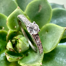 Load image into Gallery viewer, Preloved 18ct White Gold Diamond Engagement Ring