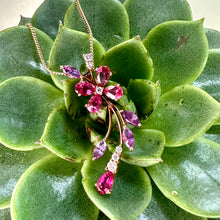 Load image into Gallery viewer, Preloved 18ct Rose Gold Tourmaline & Diamond Necklace