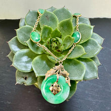 Load image into Gallery viewer, Preloved 22ct & 9ct Yellow Gold Jade Necklace