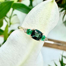 Load image into Gallery viewer, 9ct Gold Spinel, Emerald & Diamond Ring