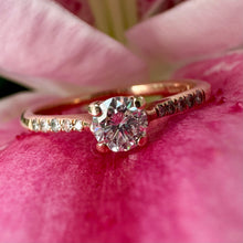 Load image into Gallery viewer, Preloved 9ct Rose Gold Diamond Ring