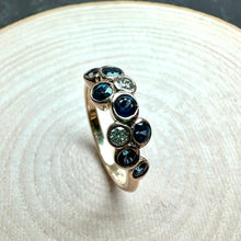 Load image into Gallery viewer, 9ct Yellow Gold Sapphire & Diamond Ring