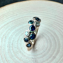 Load image into Gallery viewer, 9ct Yellow Gold Sapphire & Diamond Ring