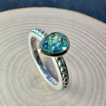 Load image into Gallery viewer, Sterling Silver &amp; 9ct Gold Aquamarine Dotty Ring
