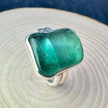 Load image into Gallery viewer, Silver Sea Glass Ring
