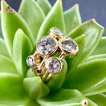 Load image into Gallery viewer, Pre-loved 18ct Yellow Gold Diamond Bubble Ring