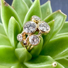 Load image into Gallery viewer, Pre-loved 18ct Yellow Gold Diamond Bubble Ring
