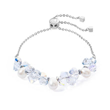Load image into Gallery viewer, Coeur De Lion Bracelet Dancing Crystals & Pearls silver