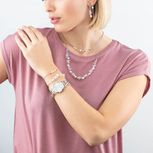 Load image into Gallery viewer, Coeur De Lion Bracelet Dancing Crystals & Pearls silver
