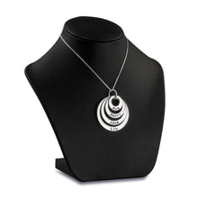 Load image into Gallery viewer, Sterling Silver Hand-Stamped Tapered Disc Pendants