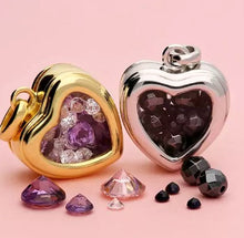 Load image into Gallery viewer, Sterling Silver Glass Heart Pendant

