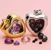 Load image into Gallery viewer, Sterling Silver Glass Heart Pendant