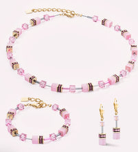 Load image into Gallery viewer, GeoCUBE® Iconic Mono Gold Necklace Pink