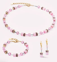 Load image into Gallery viewer, GeoCUBE® Iconic Mono Gold Earrings Pink