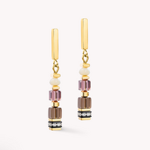 Load image into Gallery viewer, GeoCUBE® Precious Grace Earrings Rose Smoke