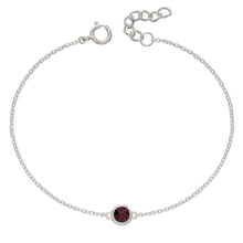 Load image into Gallery viewer, January Burgundy Crystal Birthstone Bracelet