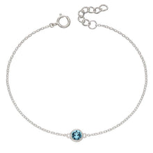 Load image into Gallery viewer, March Aquamarine Crystal Birthstone Bracelet