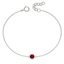Load image into Gallery viewer, July Ruby Crystal Birthstone Bracelet