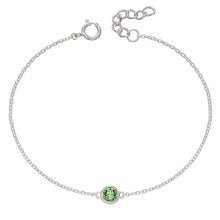 Load image into Gallery viewer, August Peridot Crystal Birthstone Bracelet