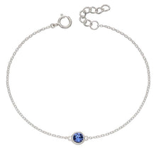 Load image into Gallery viewer, September Sapphire Crystal Birthstone Bracelet