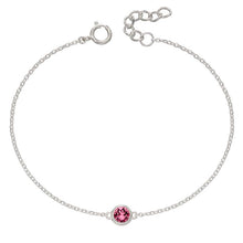 Load image into Gallery viewer, October Rose Crystal Birthstone Bracelet
