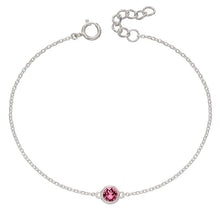 Load image into Gallery viewer, October Rose Crystal Birthstone Bracelet