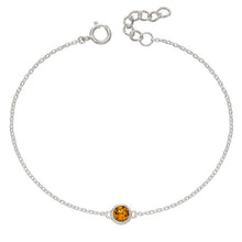 Load image into Gallery viewer, November Topaz Crystal Birthstone Bracelet