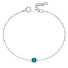 Load image into Gallery viewer, December Blue Zircon Crystal Birthstone Bracelet