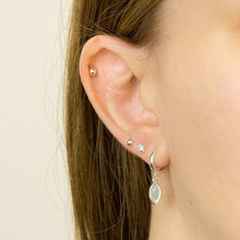 Load image into Gallery viewer, Sterling Silver Cubic Zirconia Star Studs