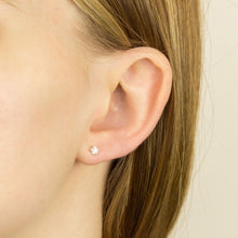 Load image into Gallery viewer, Sterling Silver Cubic Zirconia Star Studs