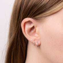Load image into Gallery viewer, Sterling Silver Cubic Zirconia Studs