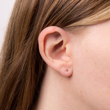 Load image into Gallery viewer, Sterling Silver Amethyst Cubic Zirconia Studs